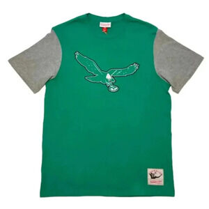 Mitchell & Ness NFL Color Blocked S/S Tee Philadelphia Eagles Green Gray Size S